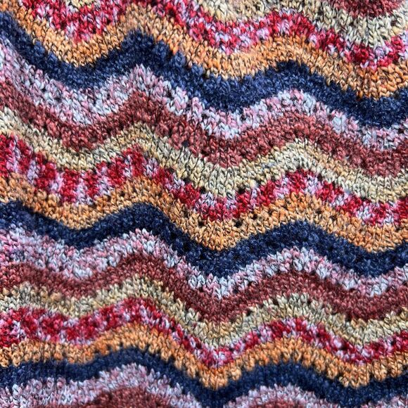 Catherines Womens Rust Orange Sweater Cardigan Open Front Open Weave Boho Sz 0X - Picture 8 of 9